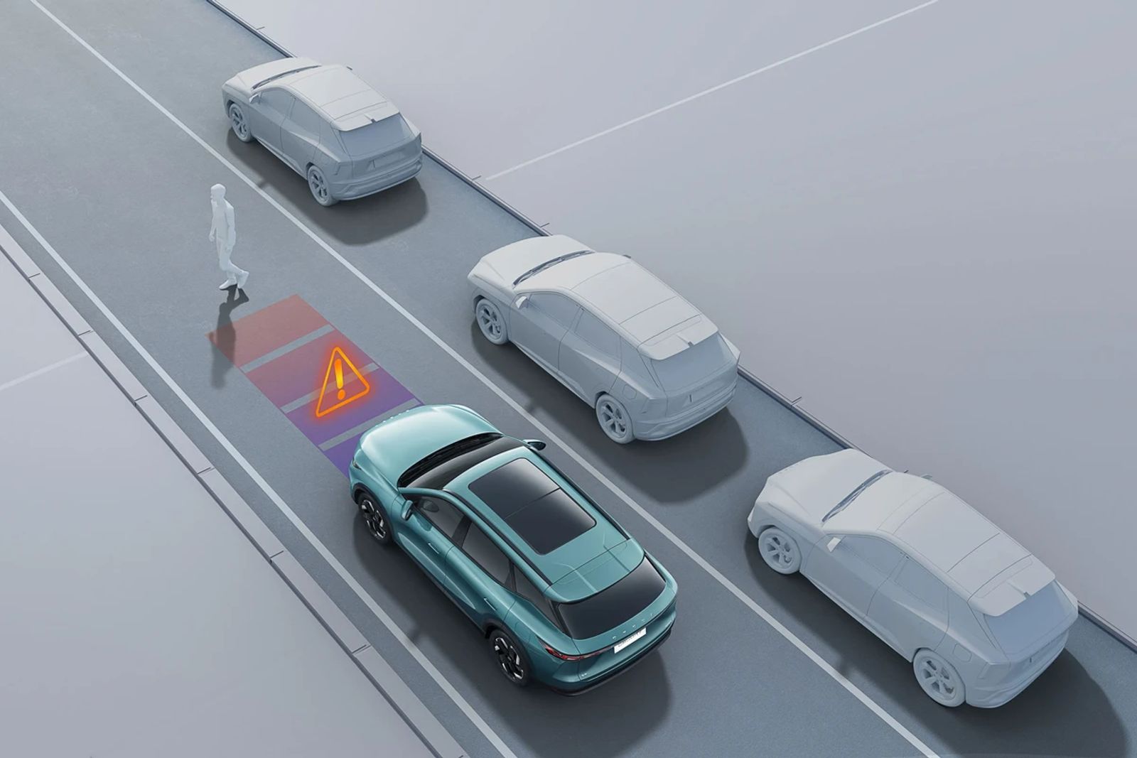OMODA 7 front collision warning and autonomous emergency braking