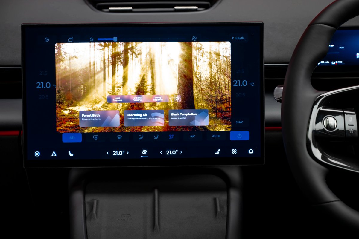 Close up of OMODA dashboard