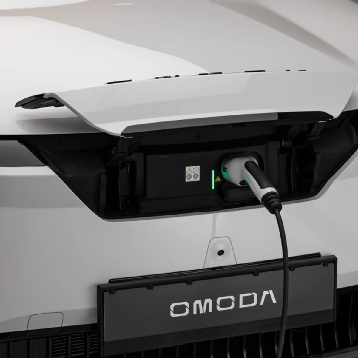Close up of OMODA Interior driver-side door and steering wheel