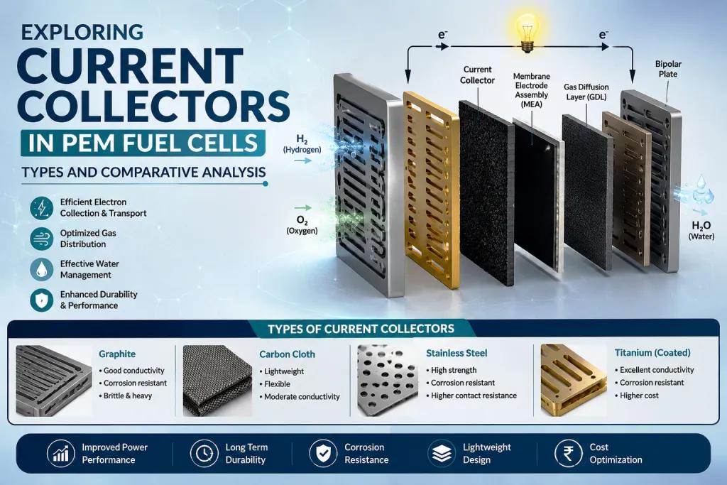 Exploring Current Collectors in PEM Fuel Cells: Types and Comparative Analysis Current Collectors in PEM Fuel Cells