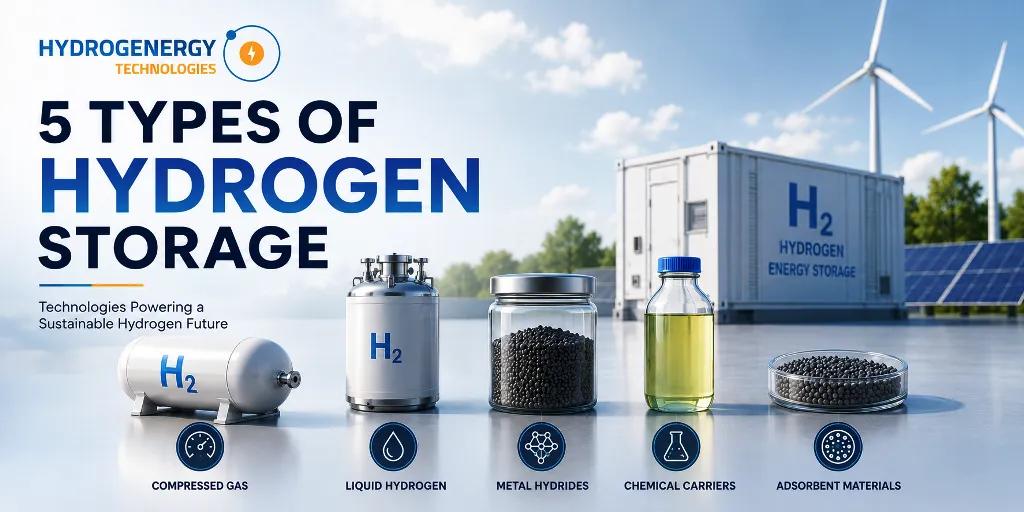 5 Types of Hydrogen Storage Types of Hydrogen Storage