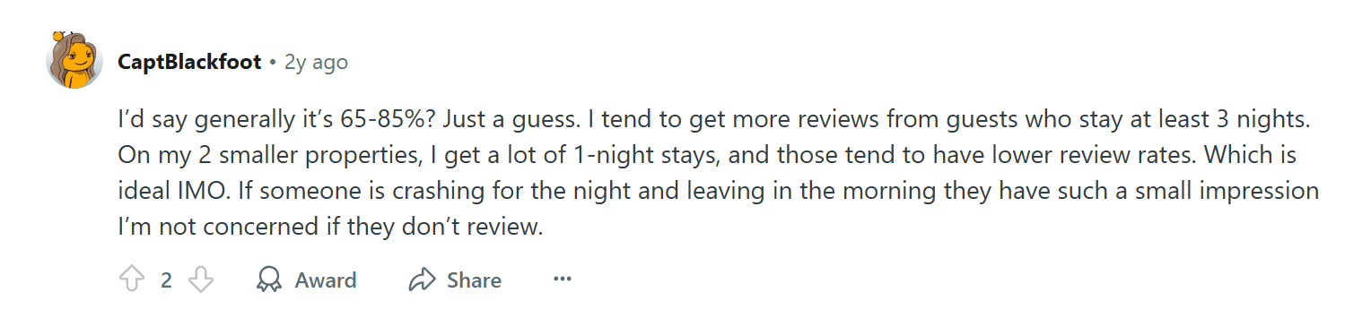 Reddit User Offers Reasonable Estimate For Review Rates