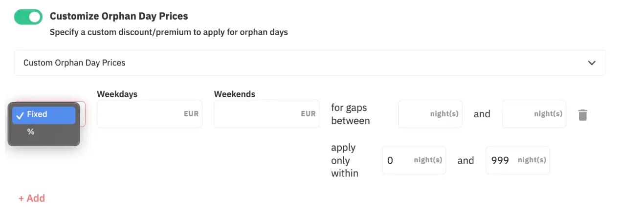 orphan day prices customization