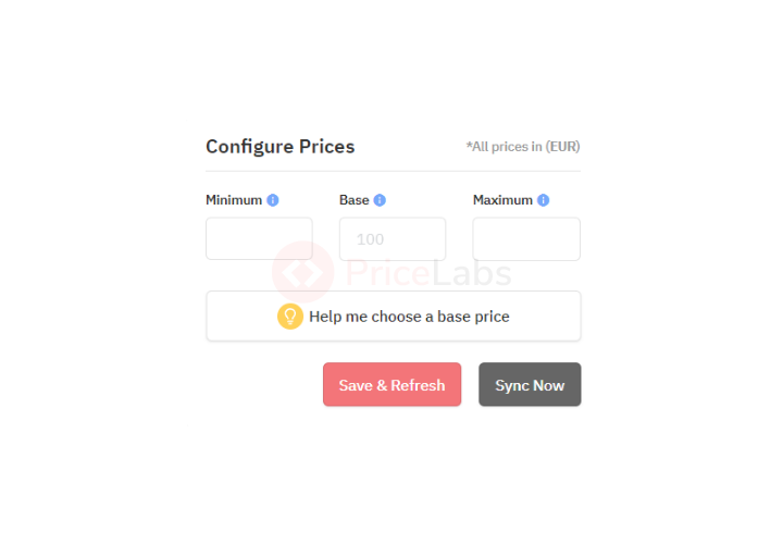 Set base price for renting for short term