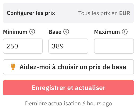 outil aide prix de base