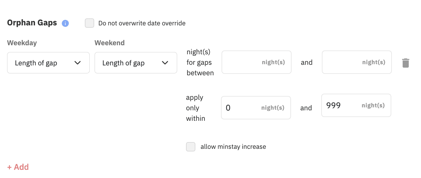 orphan gap bookings