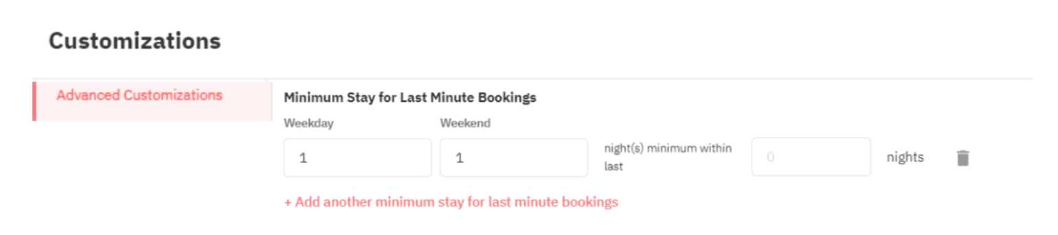 last minute stay customizations PriceLabs