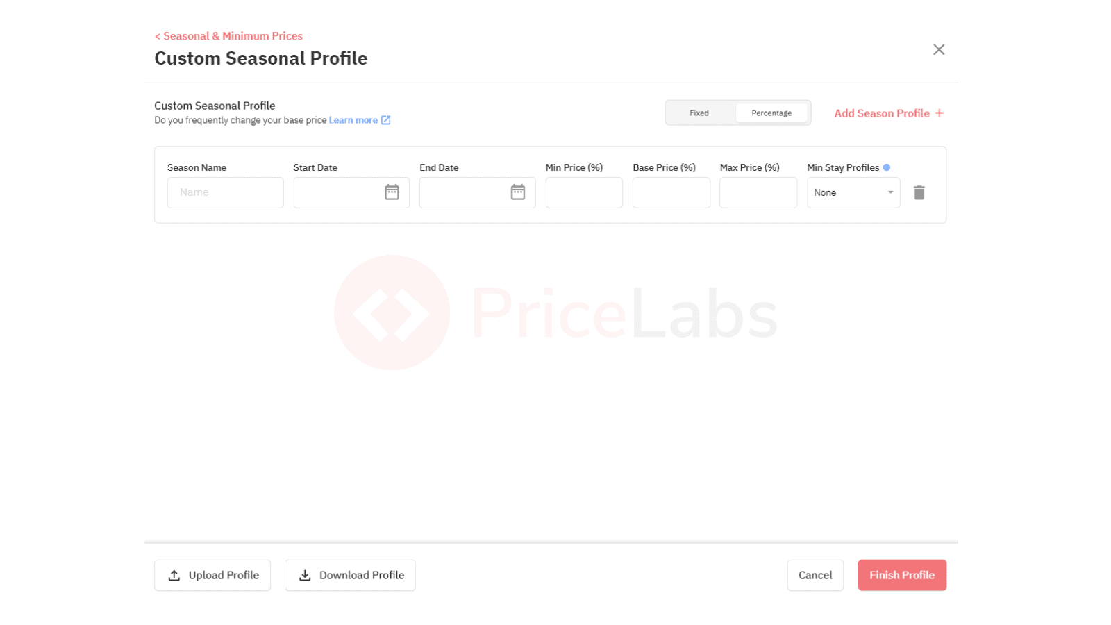 PriceLabs Custom Seasonal Profiles helps property managers save time