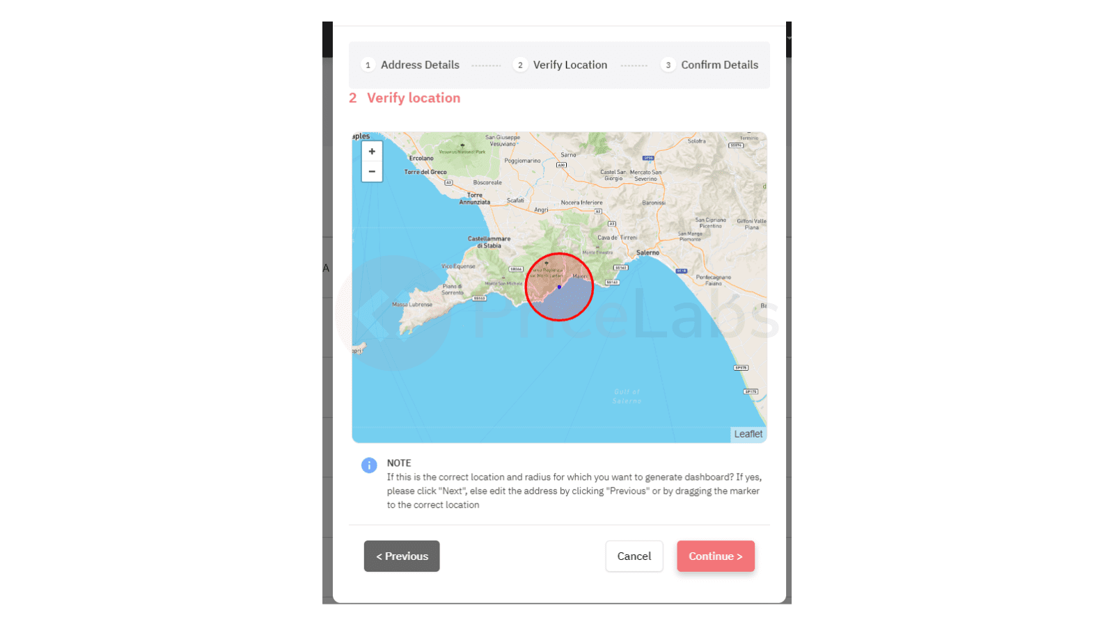 Verifica la tua posizione nella Market Dashboard Pricelabs per analizzare i prezzi di airbnb