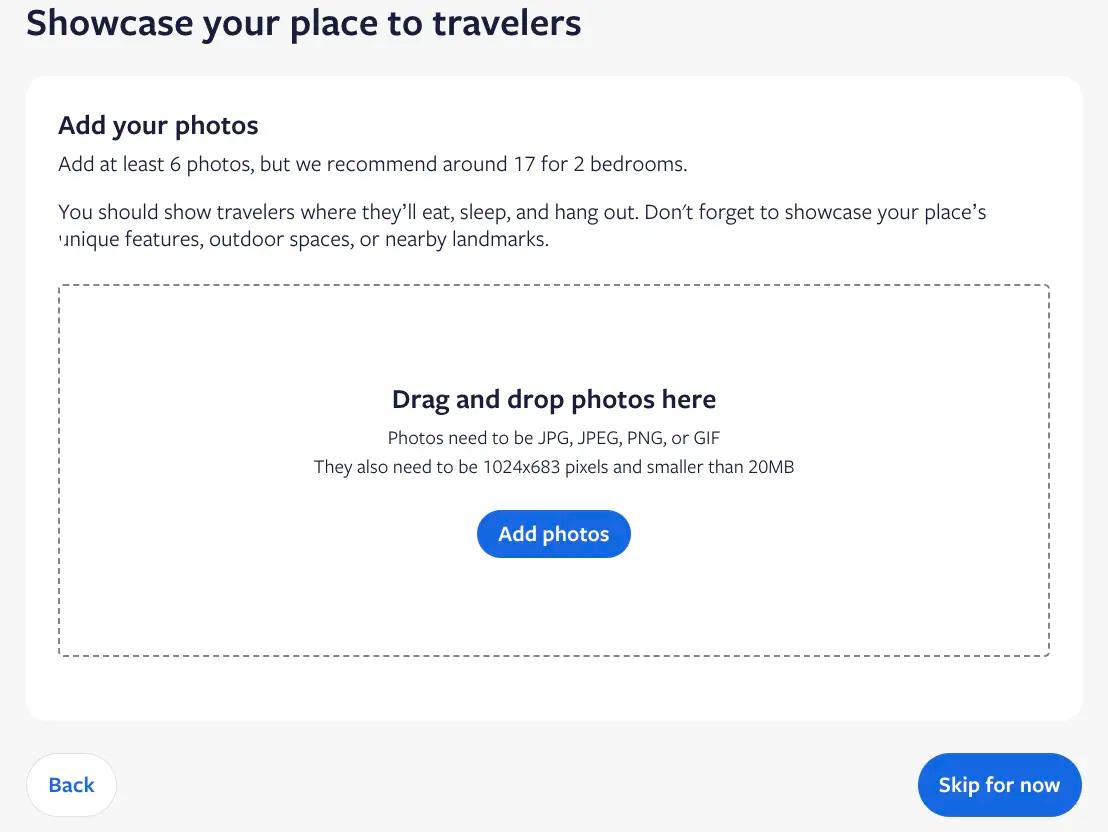 Add photos of your property on Vrbo