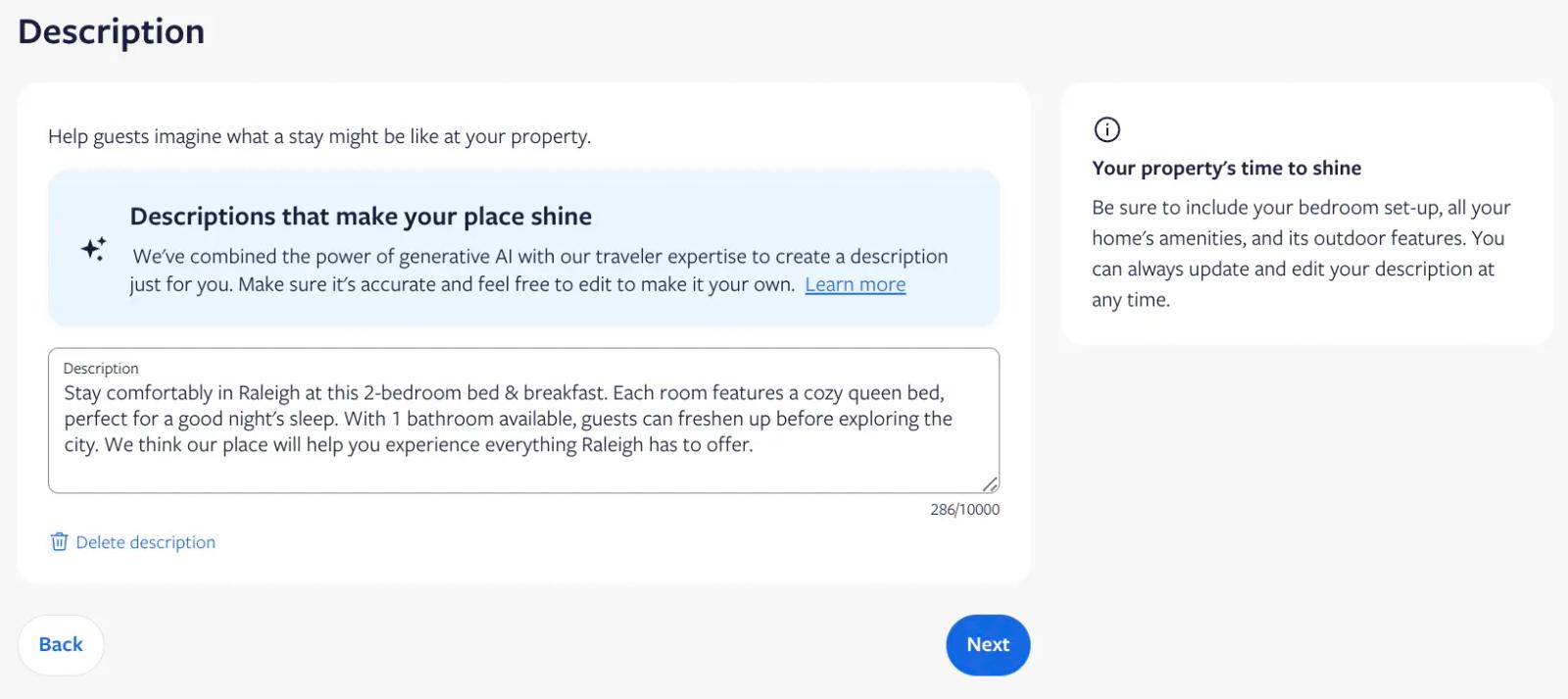 Describe your property