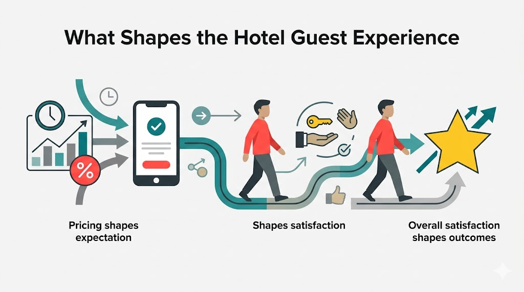 Aperçu du parcours client à l'hôtel