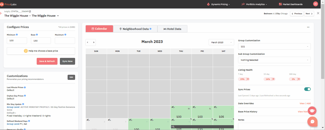 Adjacent Factor PriceLabs Customization 