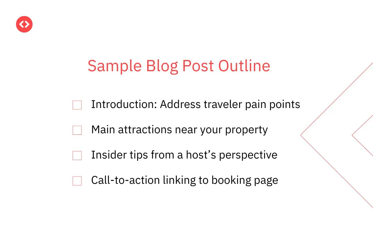 seo for vacation blog post outline