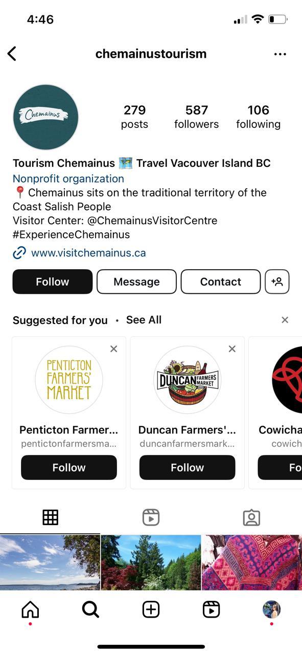 Website Link on Social Media Profile