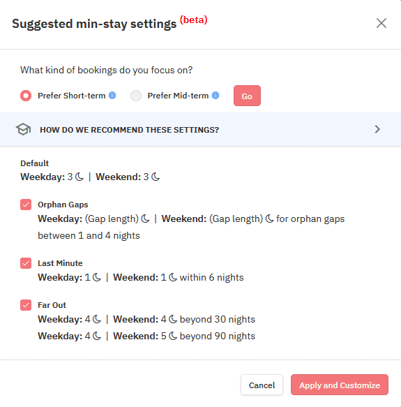 Minimum Stay Restriction Customizations