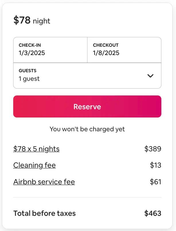 Airbnb Reinigungsgebühr