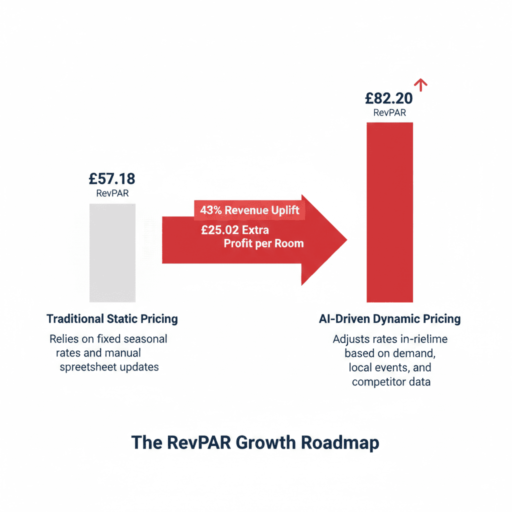 You can see a RevPAR uplift with Dynamic Pricing