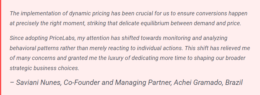 Gramado optimized his pricing and revenue strategies with PriceLabs' dynamic pricing tool