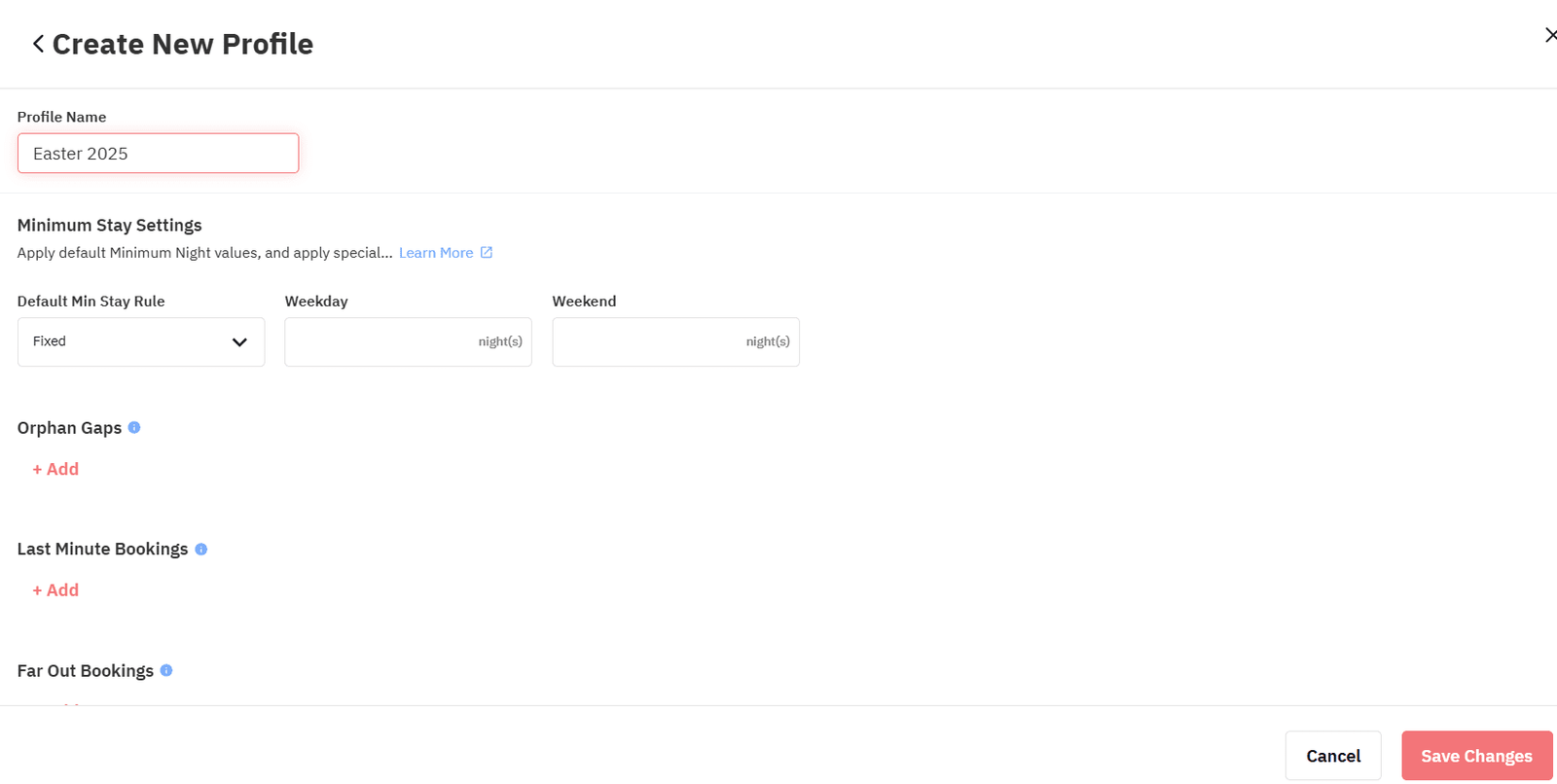 Min-Stay Profile in PriceLabs