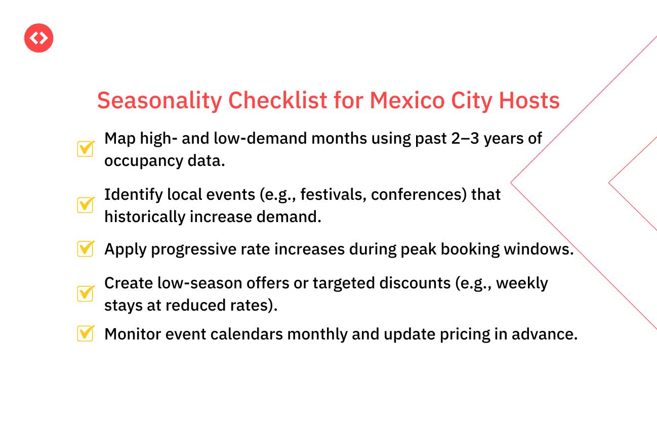 Seasonality checklist for Mexico City hosts