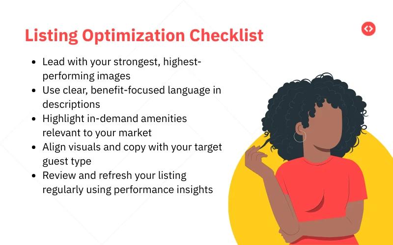 Listing optimization checklist to help you optimize your property