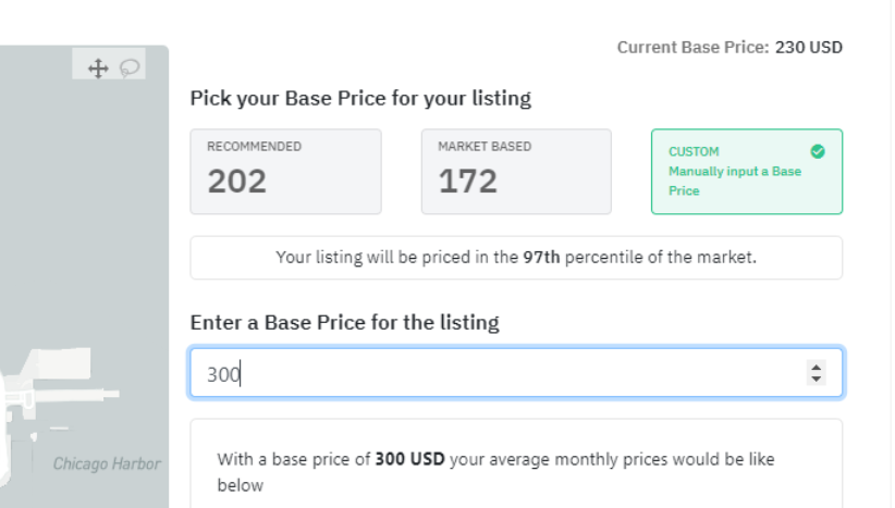 Precio base para alquiler vacacional