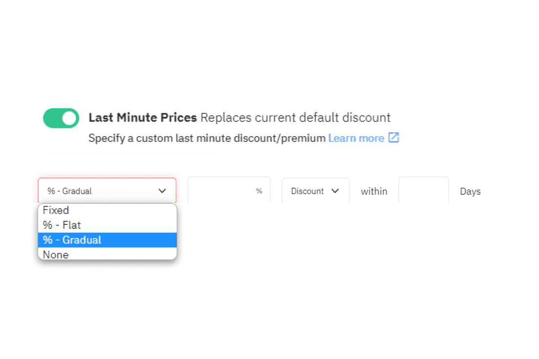 Cómo establecer descuentos de última hora en Pricelabs