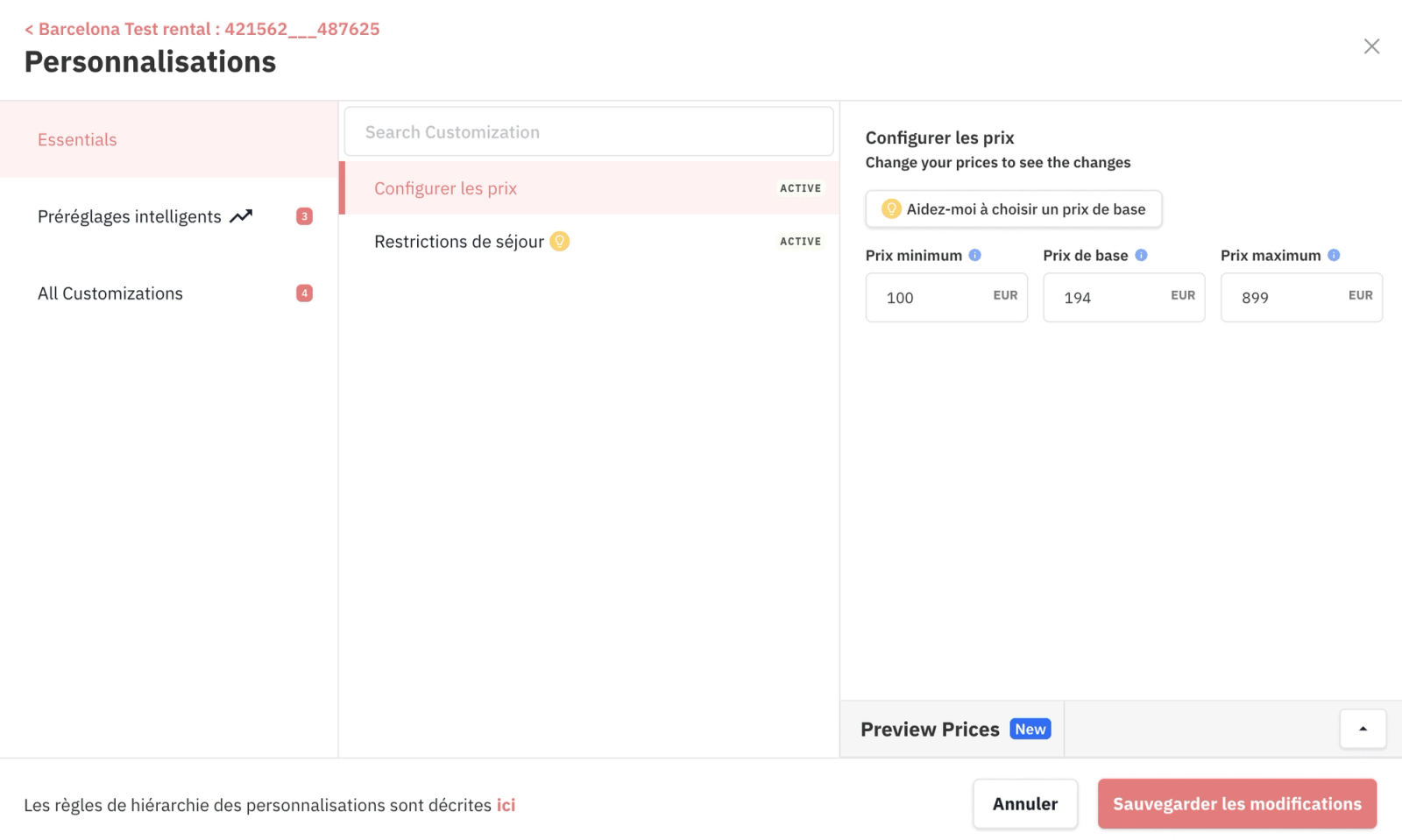 tarification dynamique pricelabs