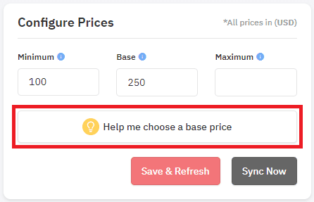 Use PriceLabs Base Price Help to set a competitive floor price for your property