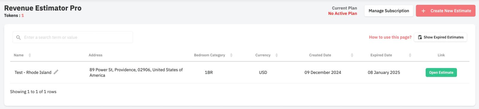PriceLabs revenue estimator pro