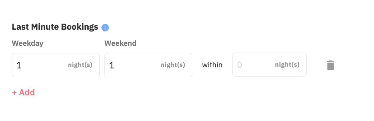 last minute booking customization