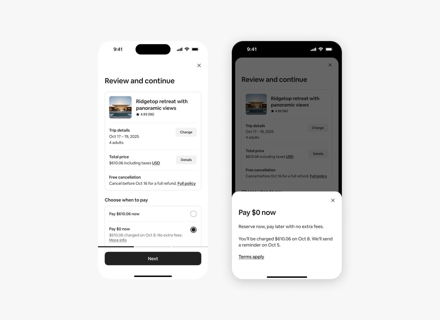 Funcionalidade Reserve Now, Pay Later no Airbnb
