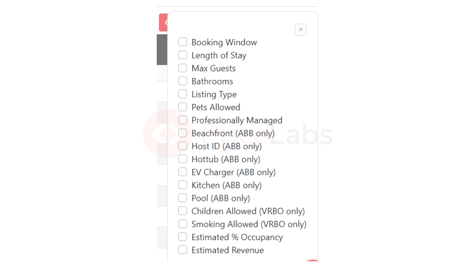 Seleziona filtri personalizzati per analizzare i prezzi di airbnb