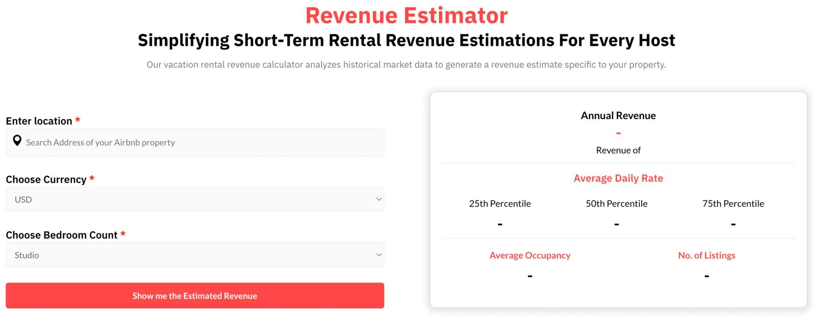 PriceLabs revenue estimator pro