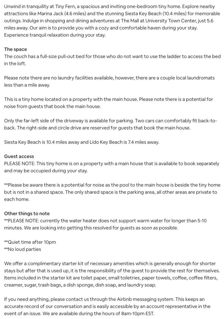 airbnb listing description examples 3