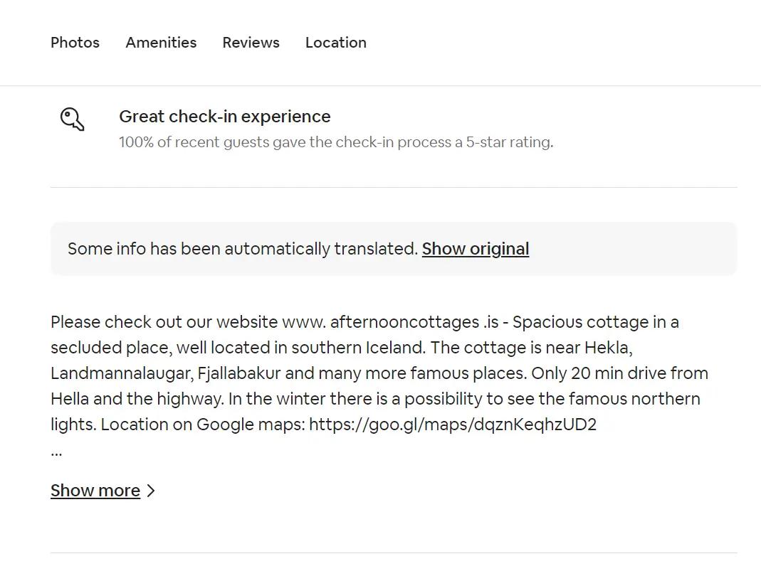 Include Website Information in Description to generate direct bookings