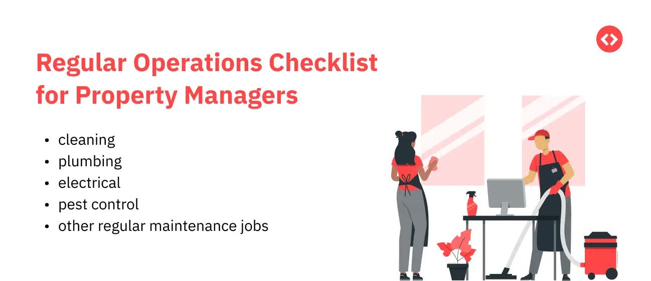 Regular operations checklist for property managers