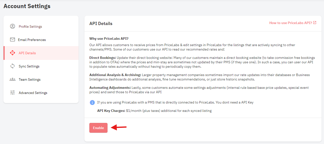 Connect your direct booking website to PriceLabs using the PriceLabs API