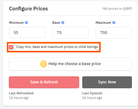Set Base Price On PriceLabs