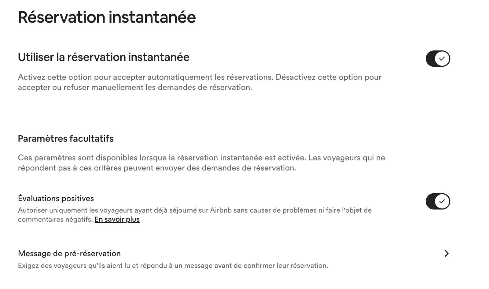 parametres pour eviter squatteurs airbnb