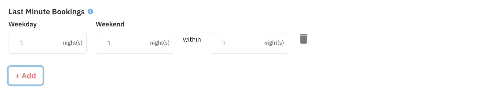last minute minimum stay restrictions