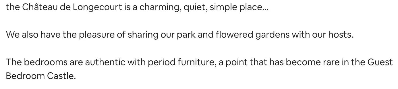 Show uniqueness in your airbnb descriptions