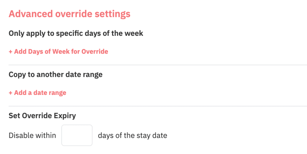 PriceLabs date-specific override for revenue management