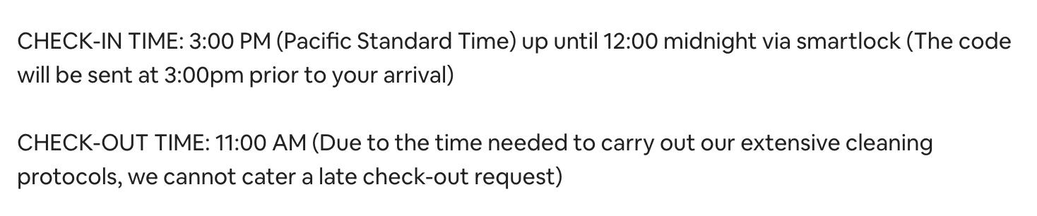 Airbnb Early Check-in