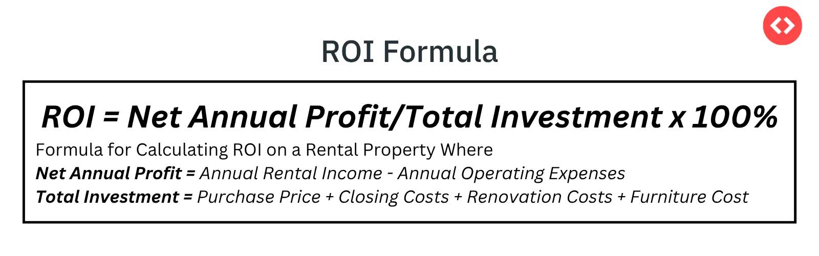 What is the formula to calculate return on investment