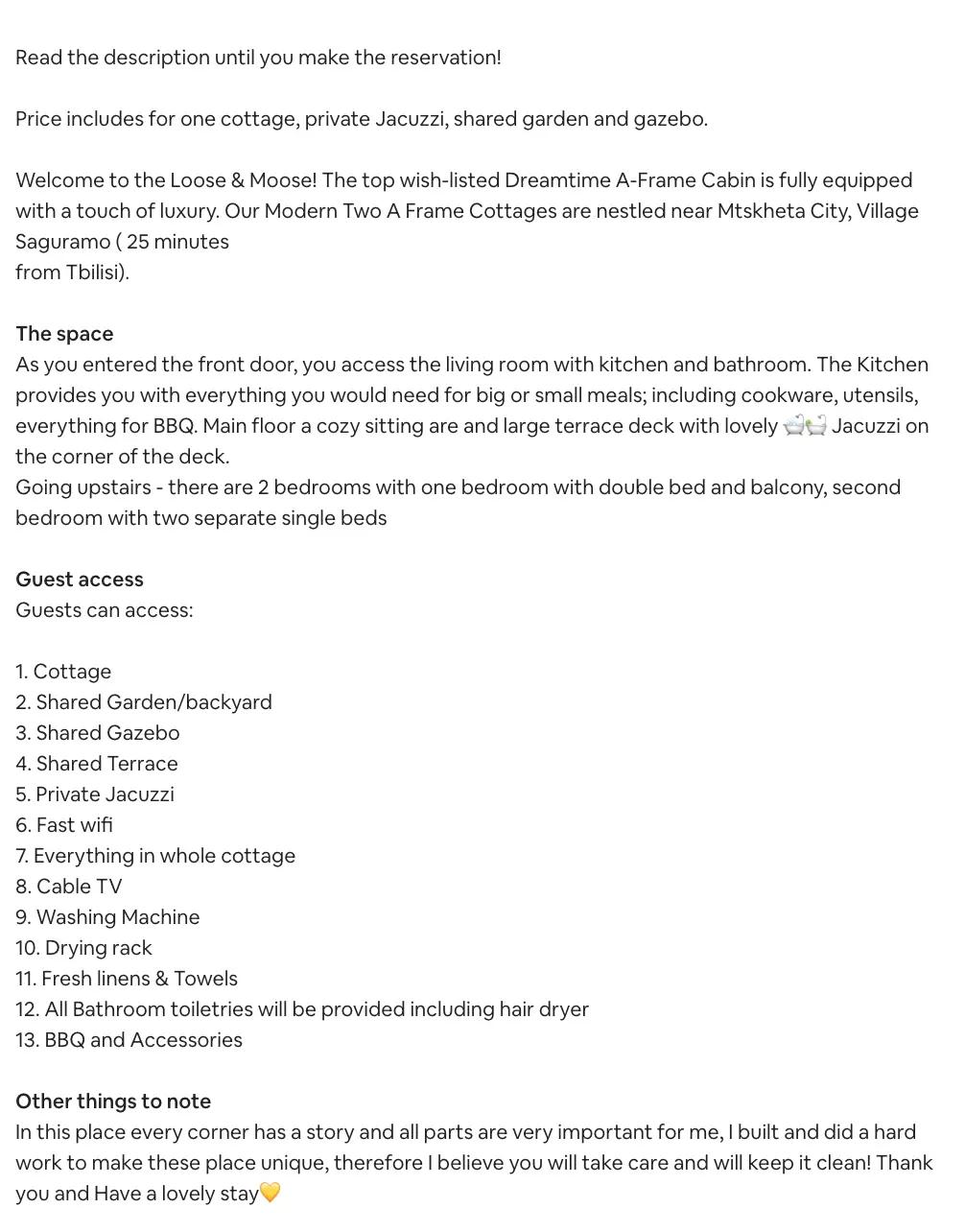airbnb listing description examples 2