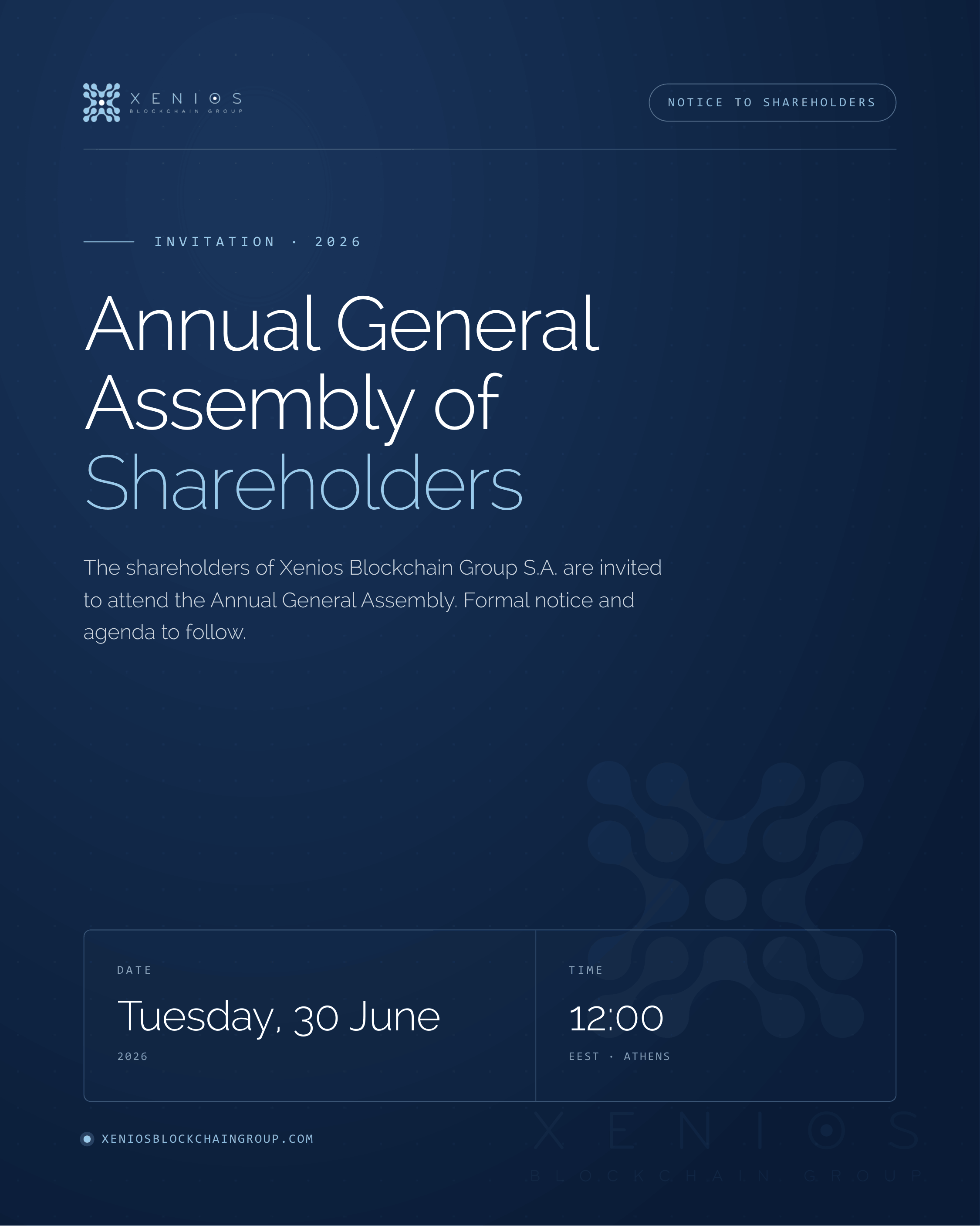 Invitation to the Annual General Assembly of Shareholders