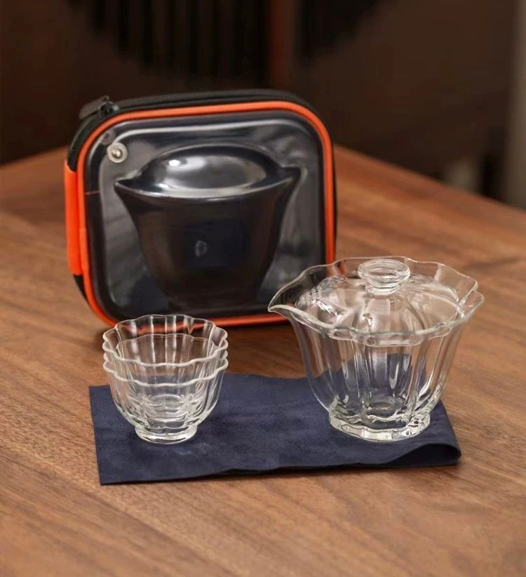 Handcrafted Glass Gaiwan Travel Set 180ml Clarity in Every Pour