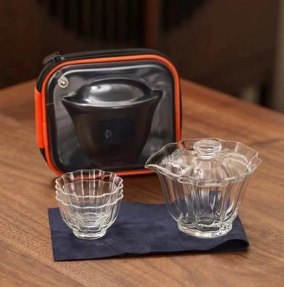 Handcrafted Glass Gaiwan Travel Set 180ml Clarity in Every Pour